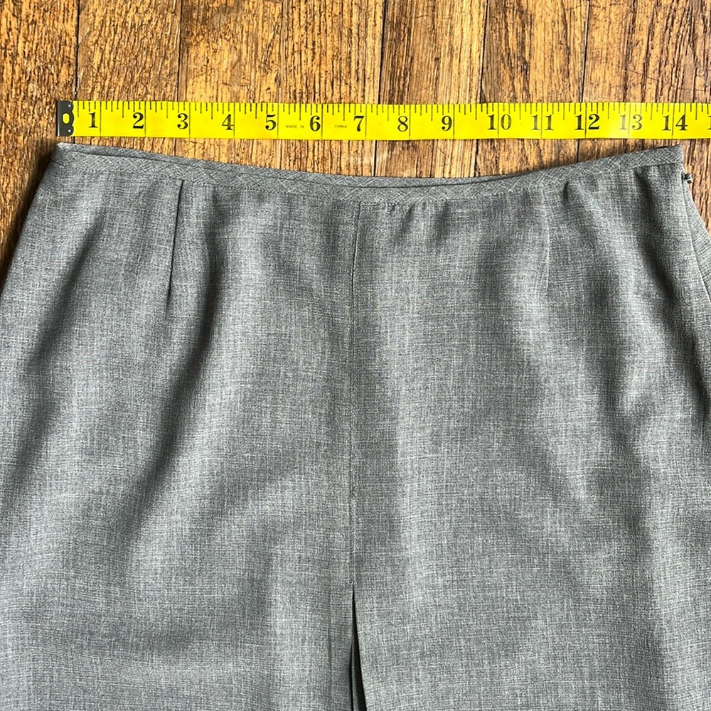 J. Crew tailored skirt kick pleats heather gray crepe 8 - Picture 3 of 12